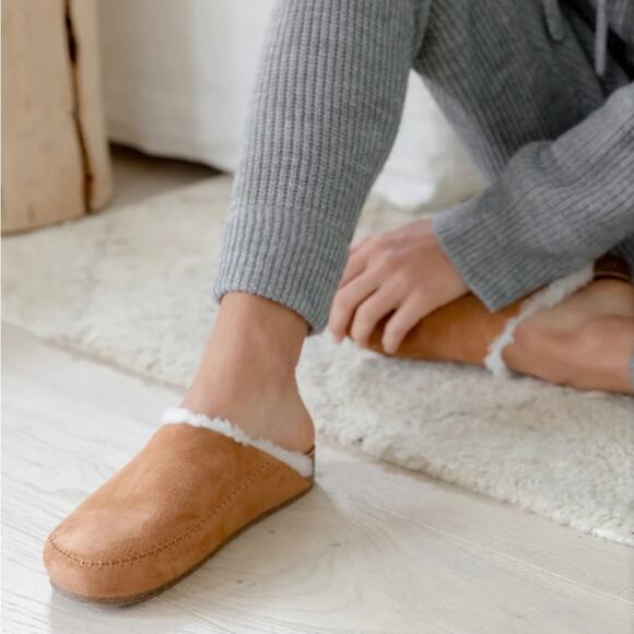 Jenni Kayne Shearling-Lined Moc Clogs Saddle Size 41 NEW - Picture 2 of 13